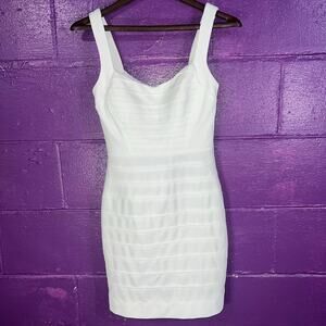 White Bodycon Bandage Mini Dress Bridal / Engagement / Bachelorette Size Small